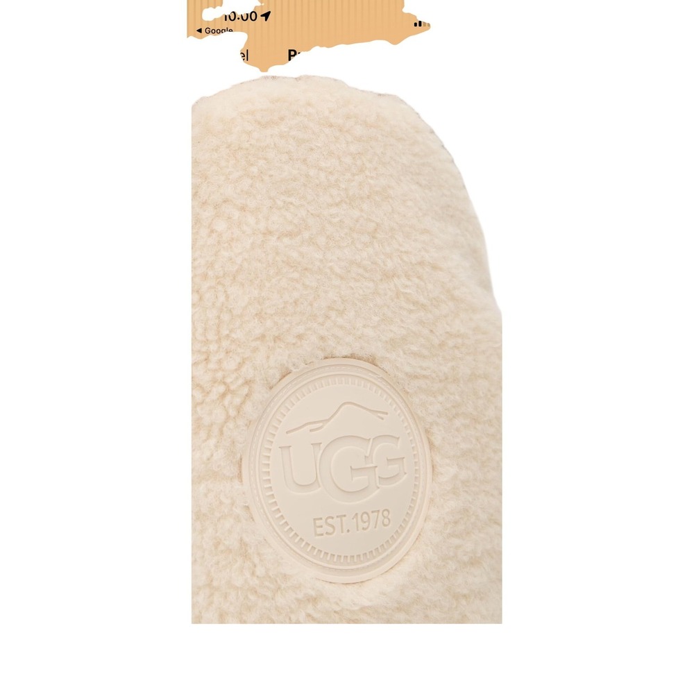 UGG W Kaysin Down Parka Chestnut Cream Mixed Media Shearling Coat 1171465 L - Picture 6 of 6